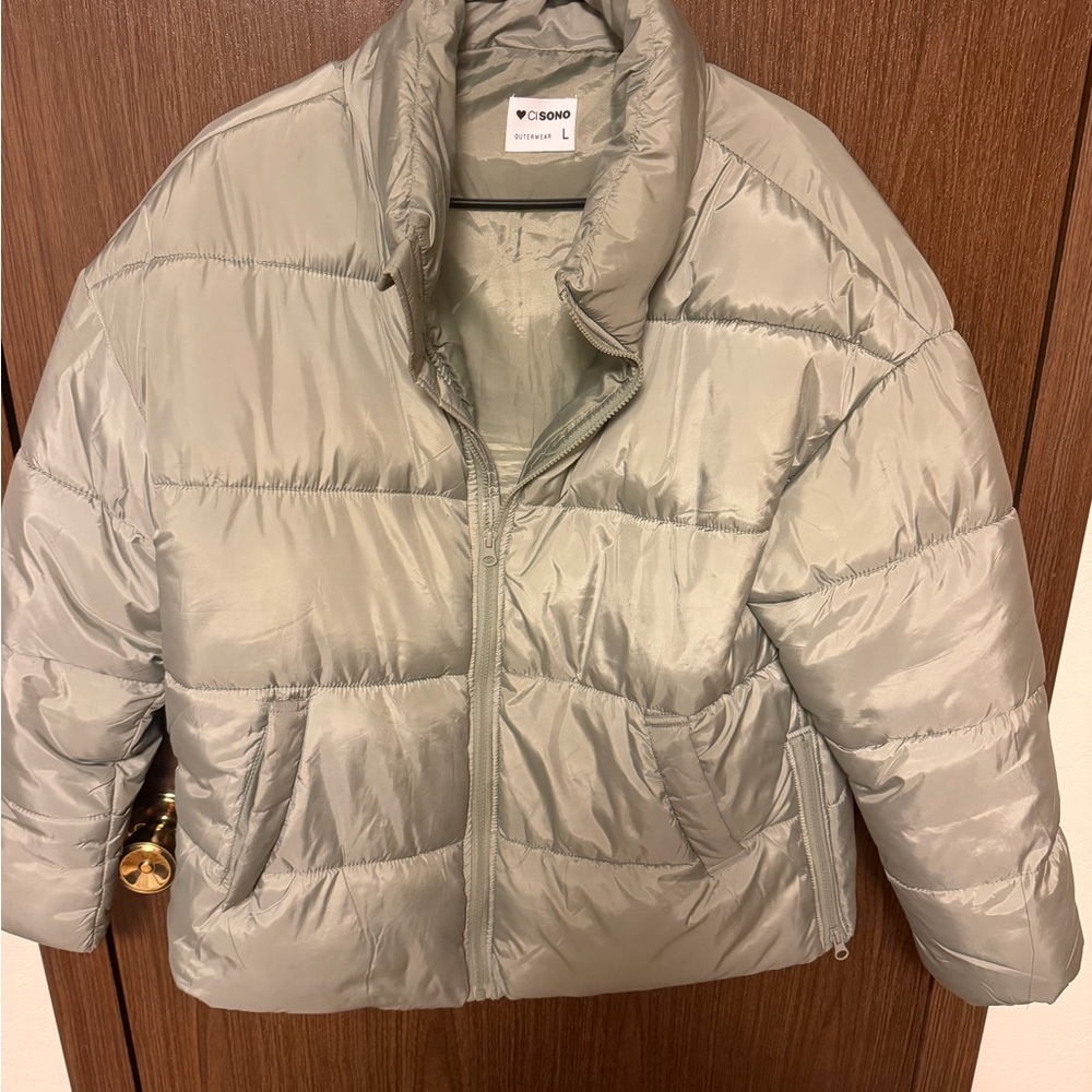 Sea Green Puffer Jacket